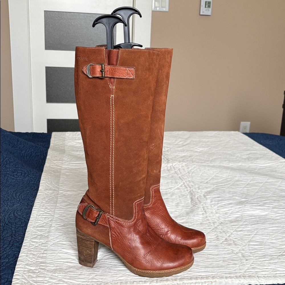 Wonders Suede and Leather Heeled Boots